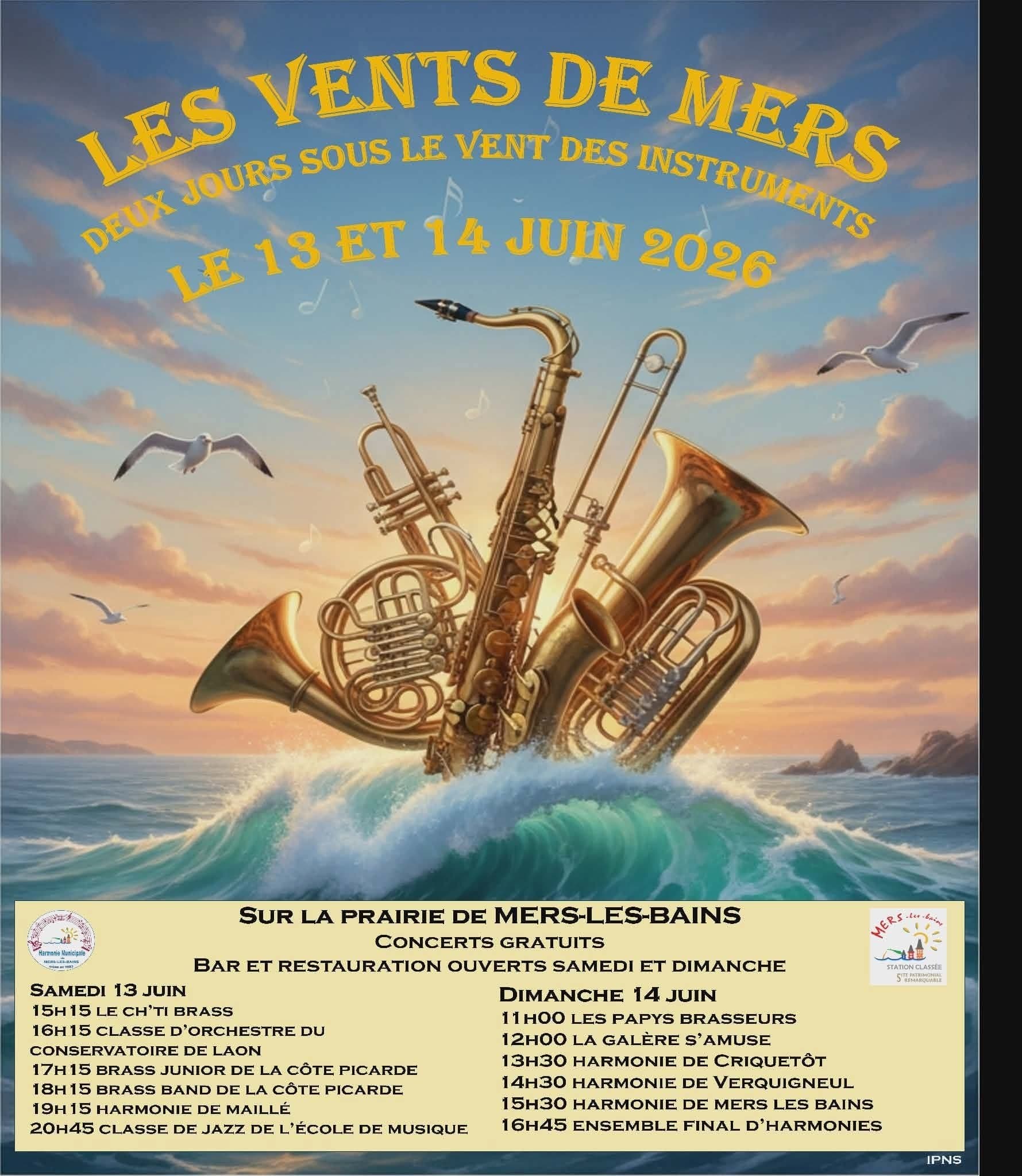 L'harmonie de Verquigneul au festival "les vents des mers", à Mers-les-Bains