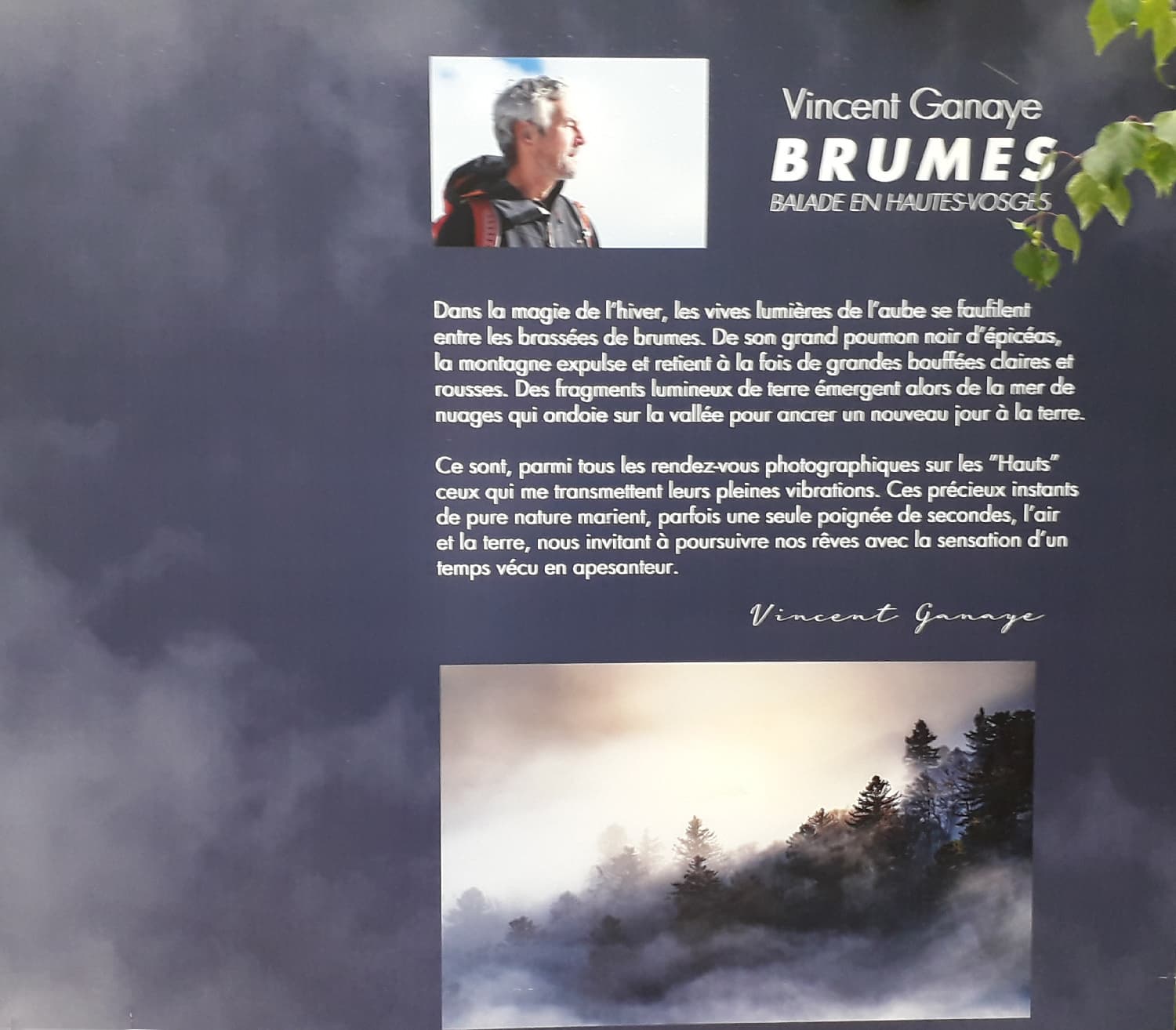 Exposition photographique "Brumes", Vincent Ganaye
