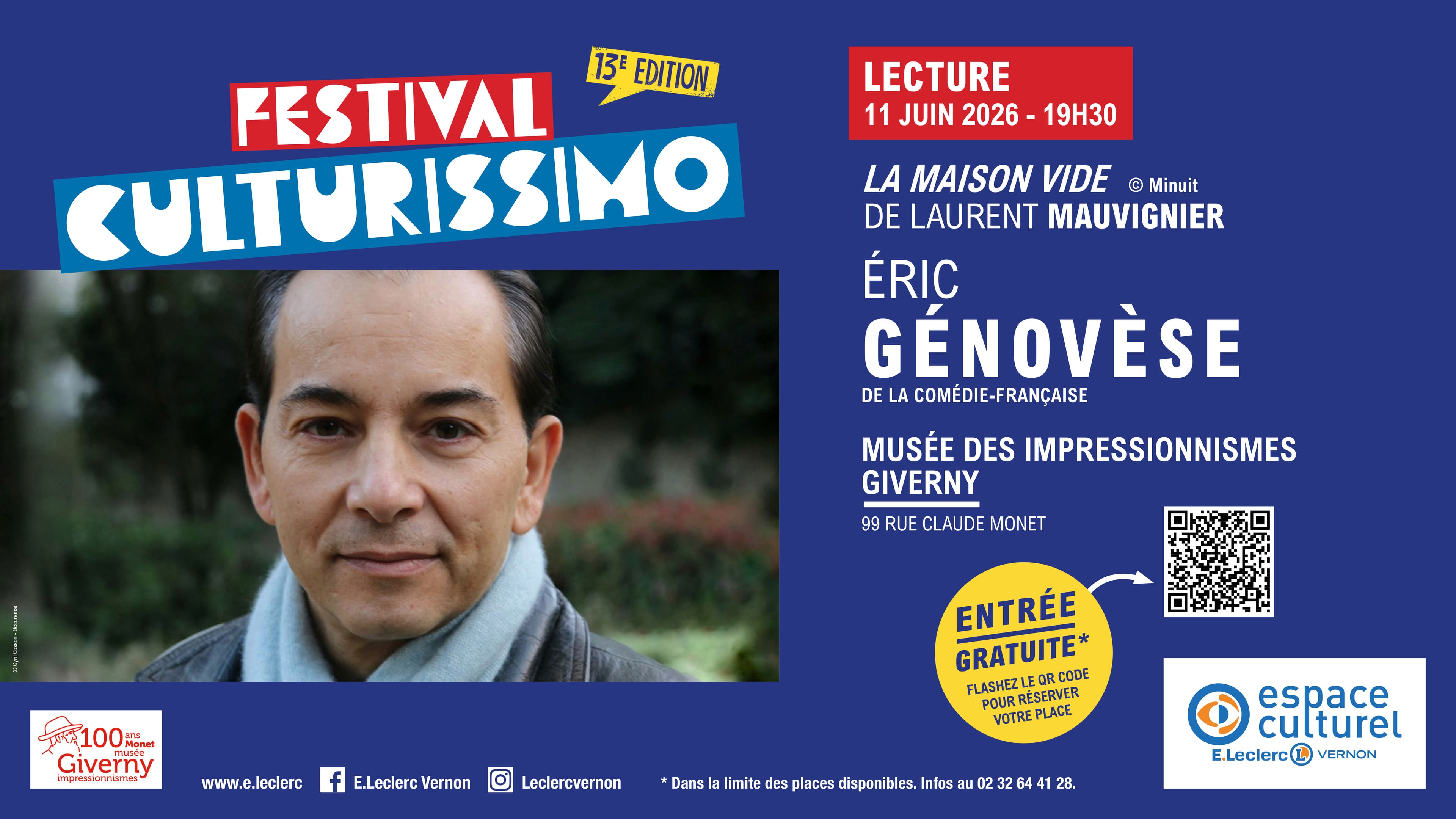 Festival Culturissimo - lecture d'Eric Génovèse