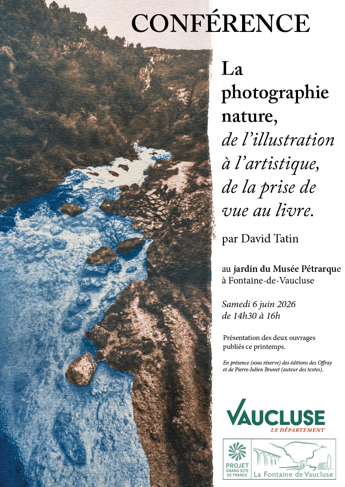 Conférence la photographie nature, de l’illustration à l'artistique, de la prise de vue au livre"