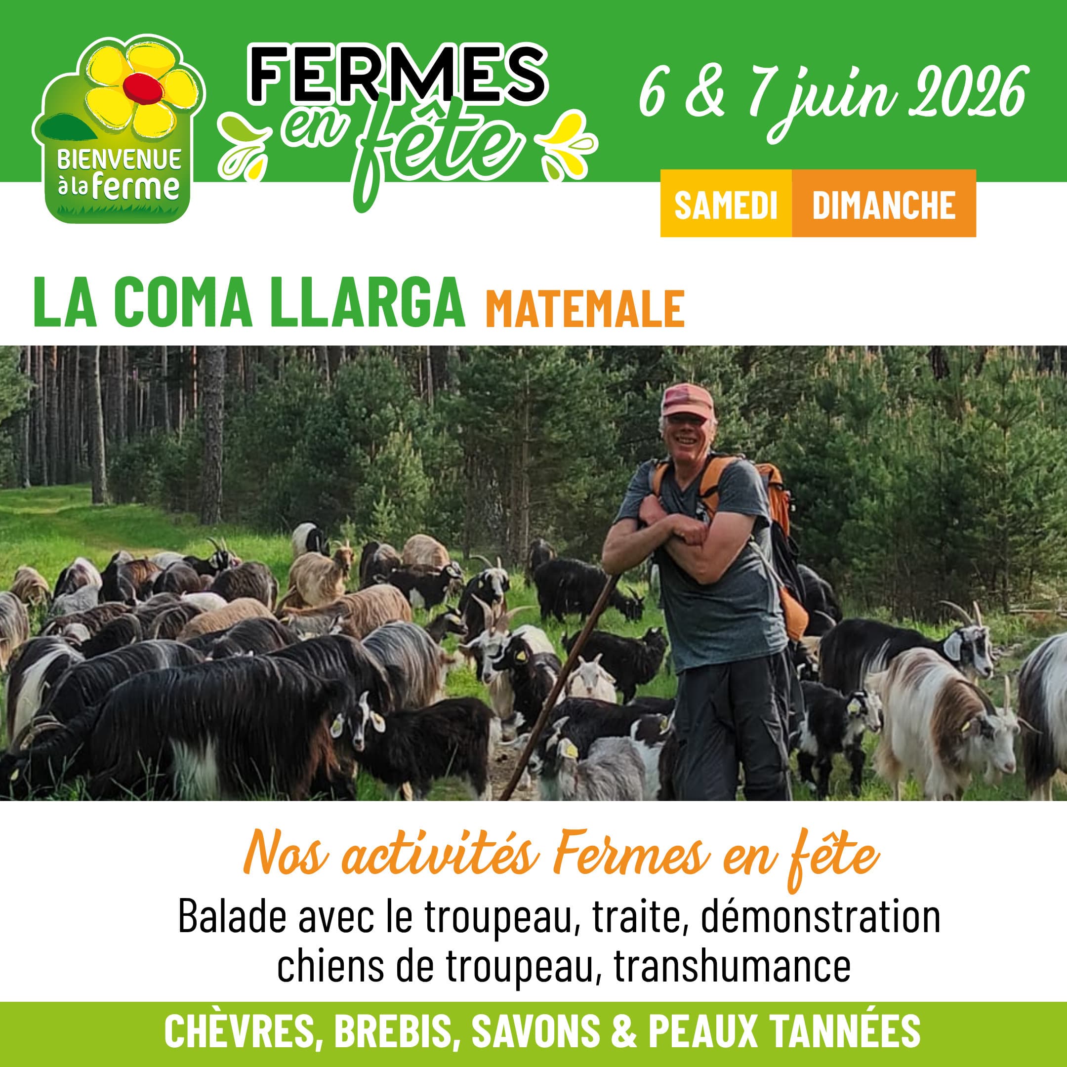 Fermes en Fête le 6&7 juin à la Coma Llarga
