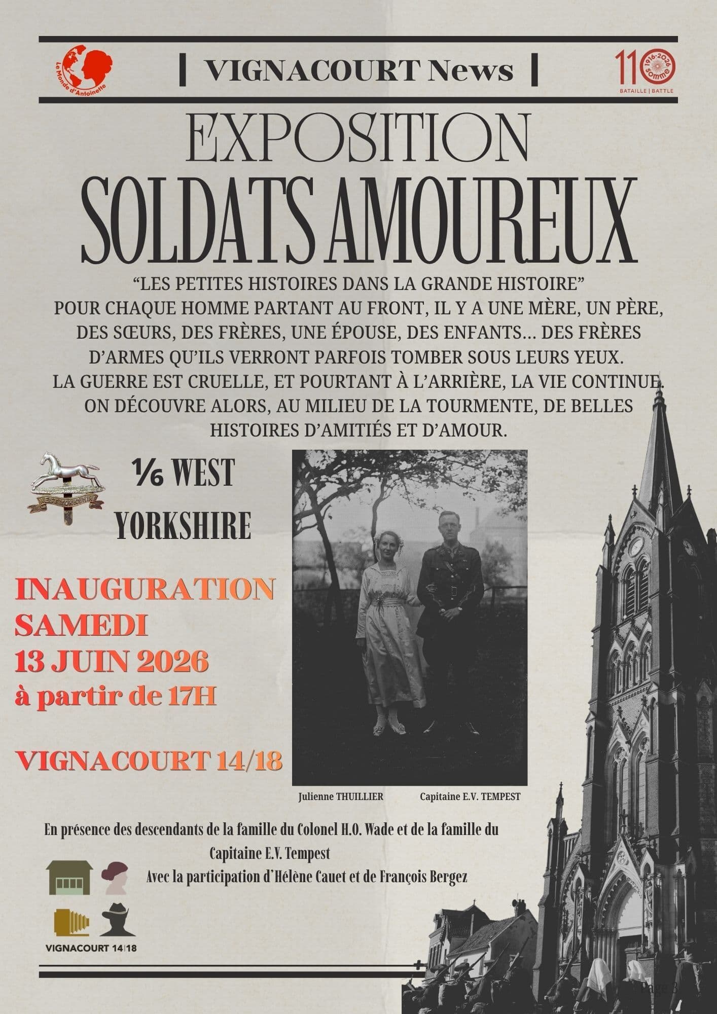 Exposition "Soldats amoureux" , 1/6 West Yorkshire