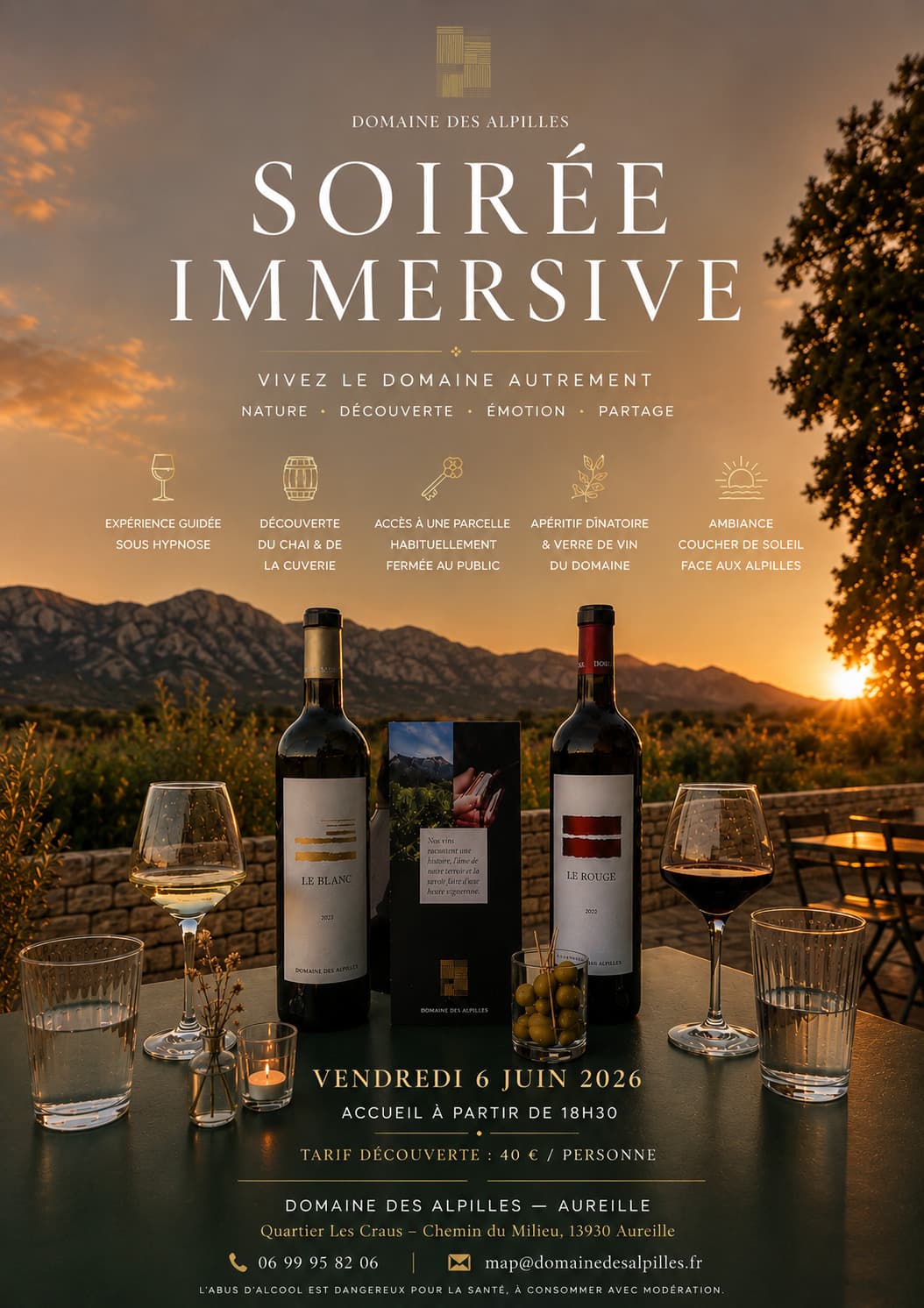 🍷 Soirée Dégustation sous Hypnose dans les Alpilles