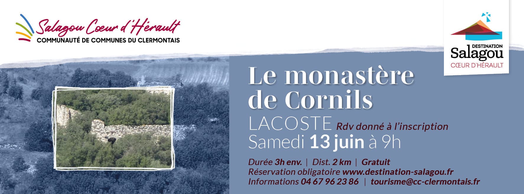 Rando patrimoine Le monastère de Cornils